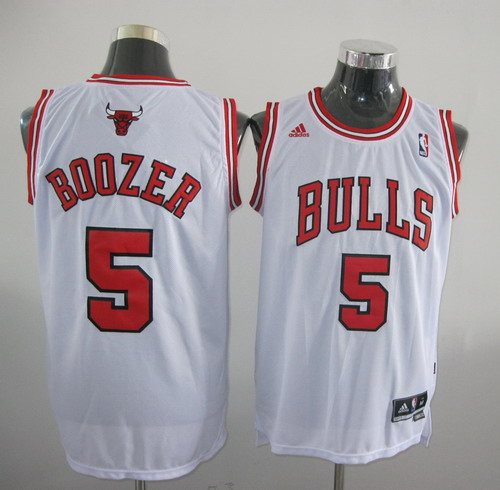  NBA Chicago Bulls 5 Carlos Boozer Swingman Home White Jersey